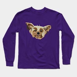 Ellie the Yorkie – Cute Dog Art Long Sleeve T-Shirt